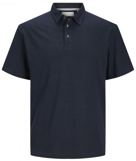 Jack & Jones JPRCC Soft Linen Blend Polo Night Sky - Polo marškinėliai - Polo marškinėliai - 2XL-8XL