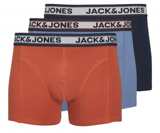 Jack & Jones JACMARCO SOLID Trunks 3-Pack Coronet Blue - Apatinis trikotažas ir plaukimo apranga - Apatinis trikotažas - 2XL-8XL