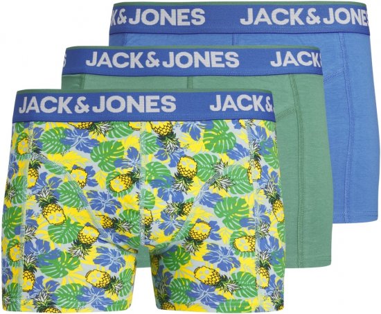 Jack & Jones JACPINEAPPLE SKULL TRUNKS 3 PACK Palace Blue - Apatinis trikotažas ir plaukimo apranga - Apatinis trikotažas - 2XL-8XL