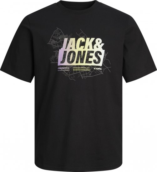 Jack & Jones JCOMAP SUMMER LOGO Black - Marškinėliai - Marškinėliai - 2XL-14XL
