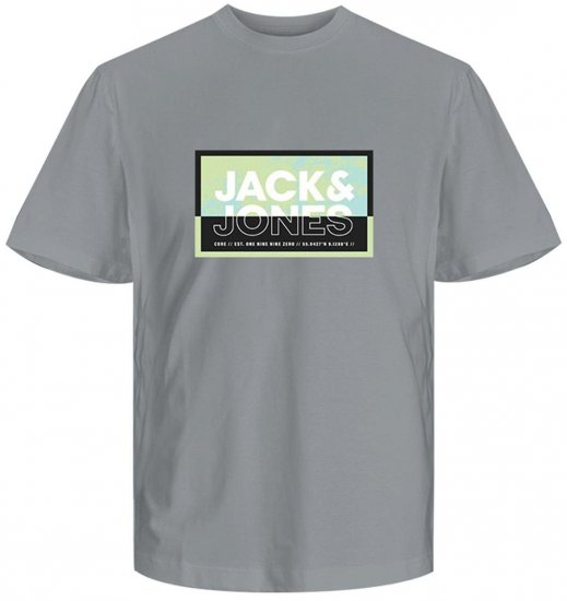 Jack & Jones JCOLOGAN SUMMER PRINT T-Shirt Gray - Marškinėliai - Marškinėliai - 2XL-14XL