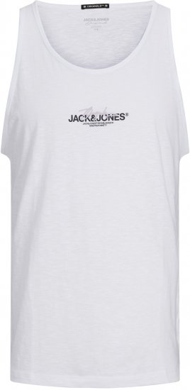 Jack & Jones JORARUBA BRANDING TANK TOP Bright White - Marškinėliai - Marškinėliai - 2XL-14XL