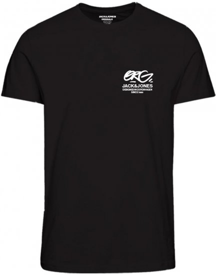 Jack & Jones JORARUBA TEE SS CREW NECK Black - Marškinėliai - Marškinėliai - 2XL-14XL