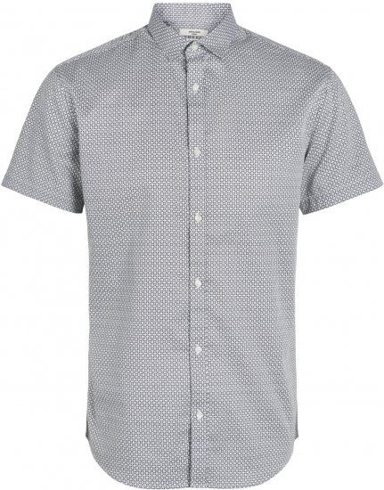 Jack & Jones JPRBLACARDIFF PRINT SHIRT S/S White - Marškiniai - Marškiniai - 2XL-8XL