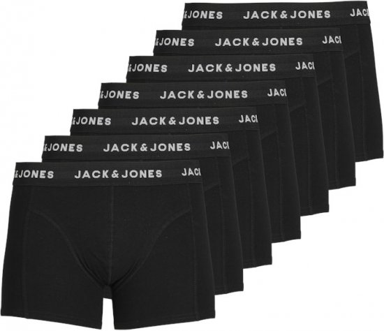 Jack & Jones HUEY Trunks 7-Pack Black - Apatinis trikotažas ir plaukimo apranga - Apatinis trikotažas - 2XL-8XL