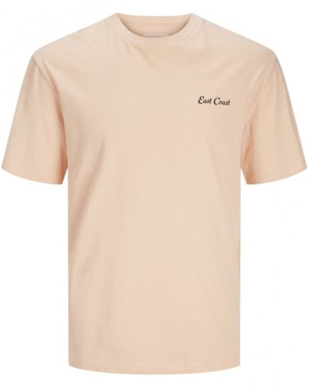 Jack & Jones Zekiel Crew Neck T-Shirt Peach Parfait - Marškinėliai - Marškinėliai - 2XL-14XL
