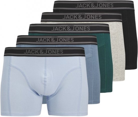 Jack & Jones Kyle Solid Trunks 5-Pack Deep Teal - Apatinis trikotažas ir plaukimo apranga - Apatinis trikotažas - 2XL-8XL