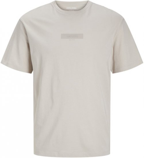 Jack & Jones TAKA T-Shirt Light Grey - Marškinėliai - Marškinėliai - 2XL-14XL