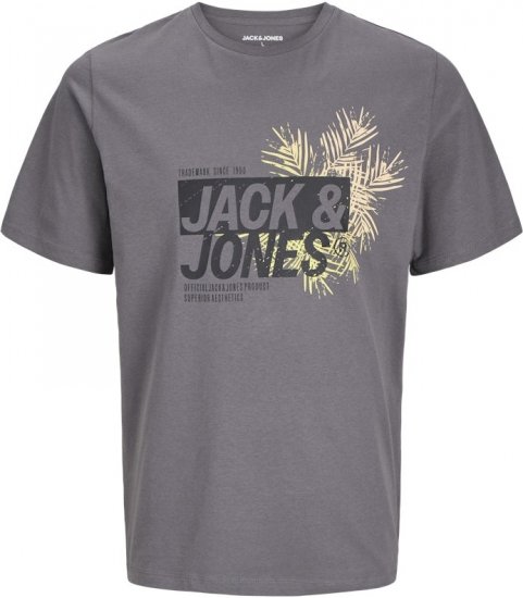 Jack & Jones Jaxon Crew Neck T-Shirt Castlerock - Marškinėliai - Marškinėliai - 2XL-14XL