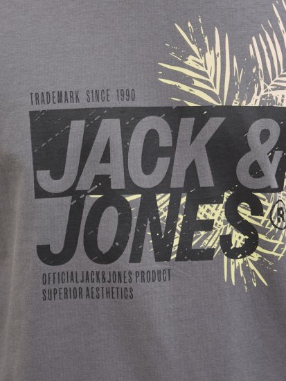 Jack & Jones Jaxon Crew Neck T-Shirt Castlerock - Marškinėliai - Marškinėliai - 2XL-14XL