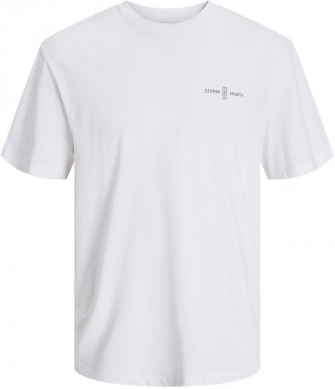 Jack & Jones Ayce Crew Neck T-Shirt White - Marškinėliai - Marškinėliai - 2XL-14XL