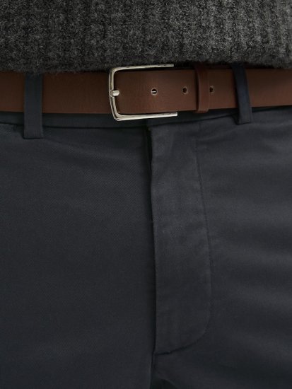 Jack & Jones Ollie Franco Chino Pants with Belt Dark Navy - Džinsai ir kelnės - Džinsai ir Kelnės - W40-W70