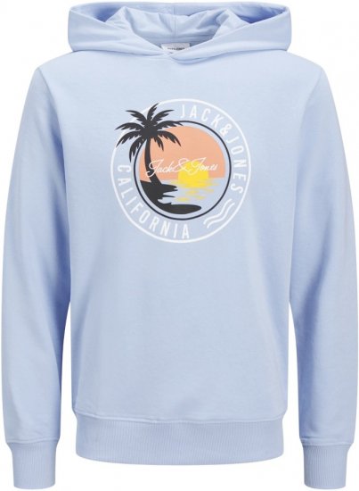 Jack & Jones Palm Hoodie Chambray Blue - Megztiniai ir džemperiai - Megztiniai ir Džemperiai - 2XL-14XL