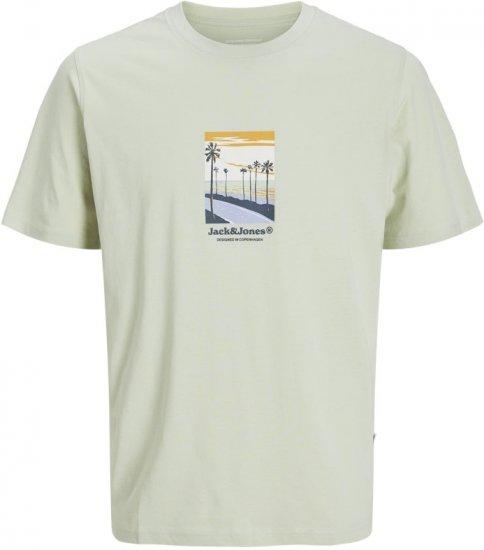 Jack & Jones Split Front Graphic Crew Neck T-Shirt Green - Marškinėliai - Marškinėliai - 2XL-14XL