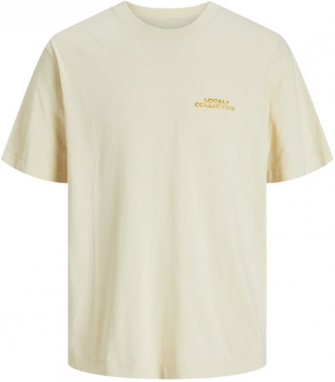 Jack & Jones Retiro Crew Neck T-Shirt Antique White - Marškinėliai - Marškinėliai - 2XL-14XL