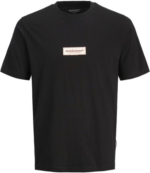 Jack & Jones Split Fakestitch Branding T-Shirt Black - Marškinėliai - Marškinėliai - 2XL-14XL