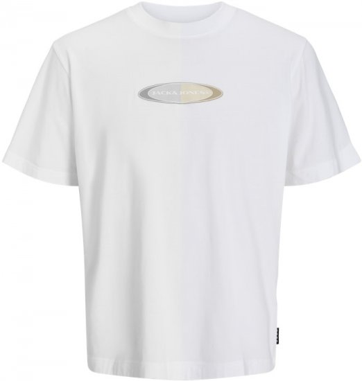 Jack & Jones Pacer Branding Print T-Shirt Bright White - Marškinėliai - Marškinėliai - 2XL-14XL