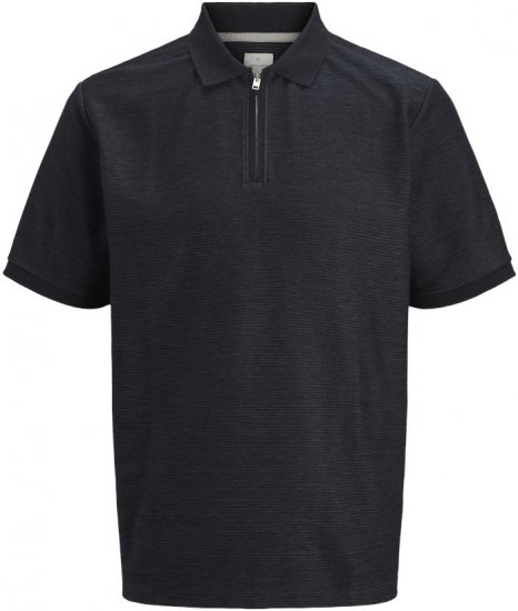 Jack & Jones Ronnie Polo with Zipper Black - Polo marškinėliai - Polo marškinėliai - 2XL-8XL