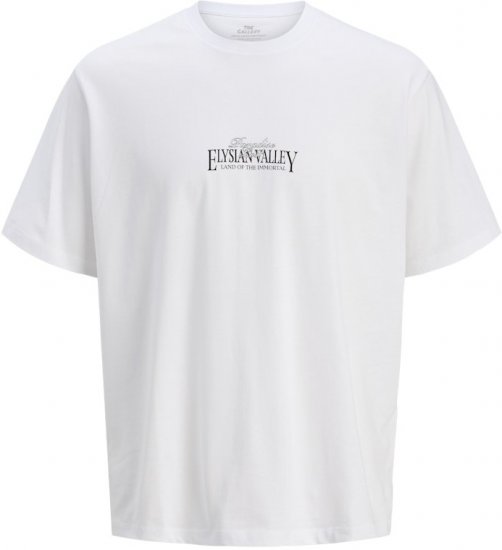 Jack & Jones Parallel Crew Neck T-Shirt Bright White - Marškinėliai - Marškinėliai - 2XL-14XL