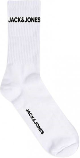 Jack & Jones BASIC LOGO Tennis Socks 5-Pack White - Apatinis trikotažas ir plaukimo apranga - Apatinis trikotažas - 2XL-8XL