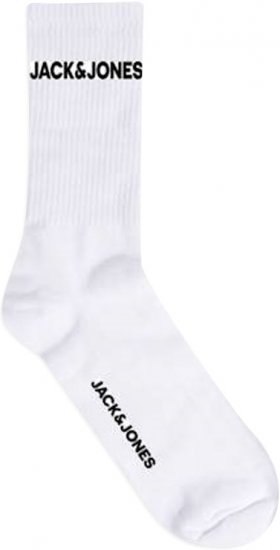 Jack & Jones BASIC LOGO Tennis Socks 5-Pack White - Apatinis trikotažas ir plaukimo apranga - Apatinis trikotažas - 2XL-8XL