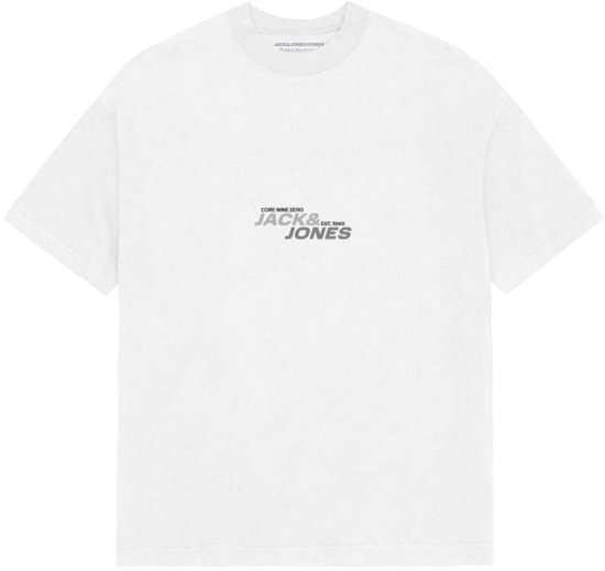 Jack & Jones Tarmac Branding Crew Neck T-Shirt Bright White - Marškinėliai - Marškinėliai - 2XL-14XL