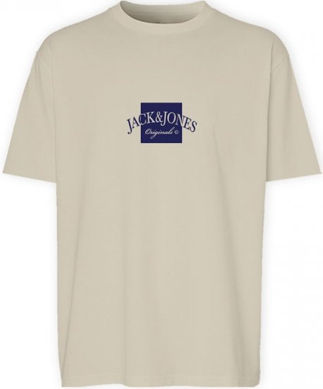 Jack & Jones Boston Crew Neck T-Shirt Antique White - Marškinėliai - Marškinėliai - 2XL-14XL