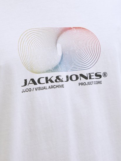Jack & Jones Calma Crew Neck T-Shirt Bright White - Marškinėliai - Marškinėliai - 2XL-14XL