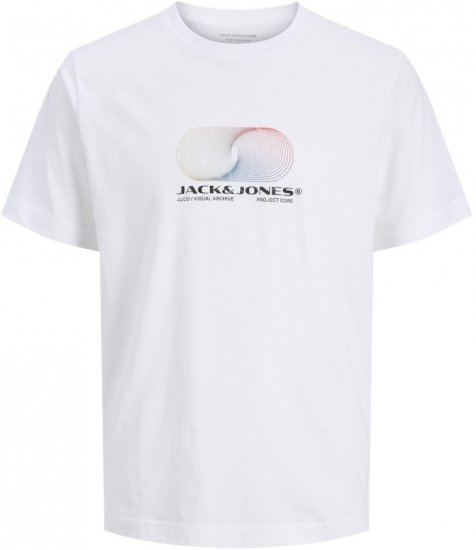 Jack & Jones Calma Crew Neck T-Shirt Bright White - Marškinėliai - Marškinėliai - 2XL-14XL