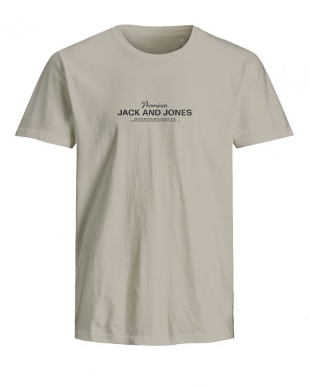Jack & Jones Ferris Crew Neck T-Shirt Silver Lining - Marškinėliai - Marškinėliai - 2XL-14XL
