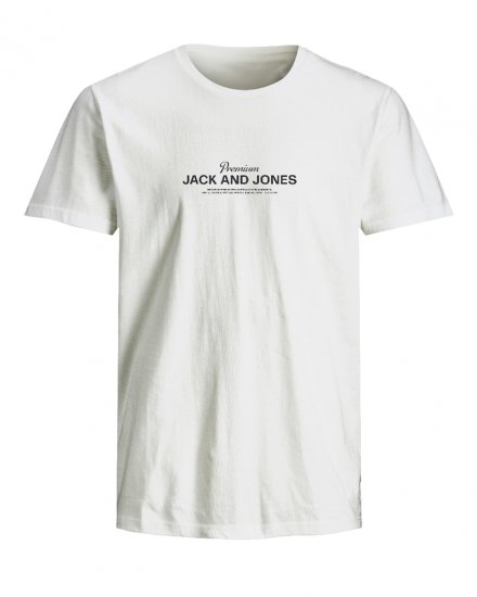 Jack & Jones Ferris Crew Neck T-Shirt Bright White - Marškinėliai - Marškinėliai - 2XL-14XL