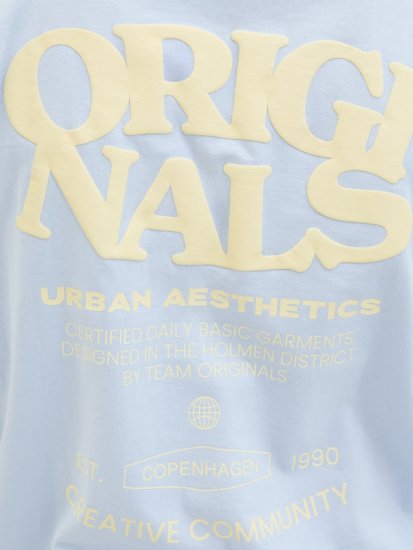 Jack & Jones Tavira Type Crew Neck T-Shirt Skyway - Marškinėliai - Marškinėliai - 2XL-14XL