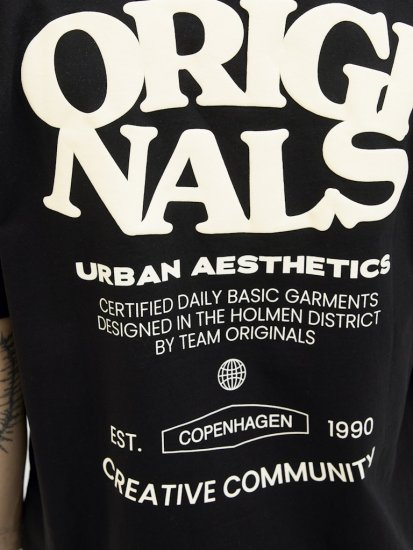  Jack & Jones Tavira Type Crew Neck T-Shirt Black - Marškinėliai - Marškinėliai - 2XL-14XL