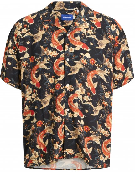 Jack & Jones Tokyo marginti havajų marškiniai tamsiai rudi - Marškiniai - Marškiniai - 2XL-8XL