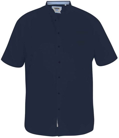 D555 James Short Sleeve Oxford Shirt Navy - Marškiniai - Marškiniai - 2XL-8XL