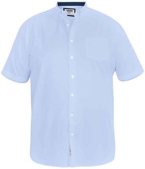 D555 James Short Sleeve Oxford Shirt Sky Blue - Marškiniai - Marškiniai - 2XL-8XL