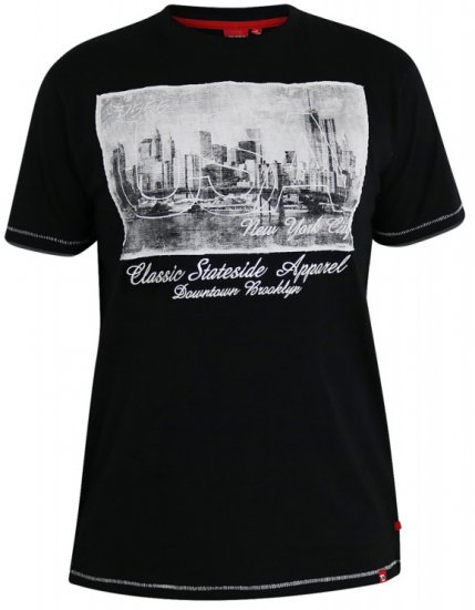 D555 Jayden T-shirt Black - Marškinėliai - Marškinėliai - 2XL-14XL