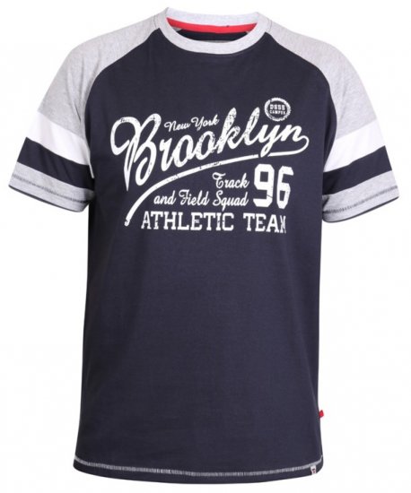 D555 Jones T-shirt Navy - Marškinėliai - Marškinėliai - 2XL-14XL