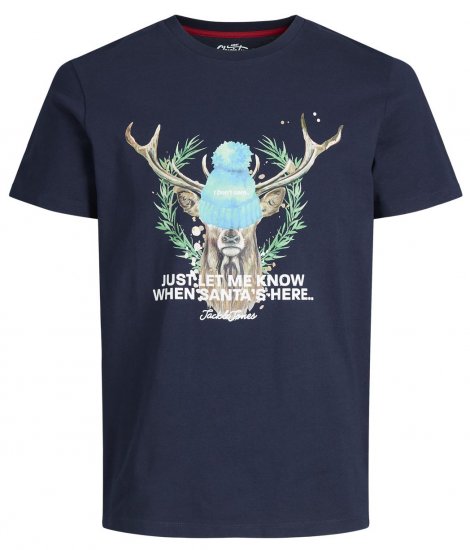 Jack & Jones JORANIMAL T-Shirt Navy - Marškinėliai - Marškinėliai - 2XL-14XL