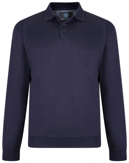 Kam Jeans Džemperis su Apykakle Tamsiai Mėlynas - Megztiniai ir džemperiai - Megztiniai ir Džemperiai - 2XL-14XL