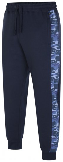 Kam Jeans 236 Panelled Camo Jog Bottoms Navy - Laisvalaikio kelnės ir šortai - Laisvalaikio Kelnės ir Šortai - 2XL-12XL