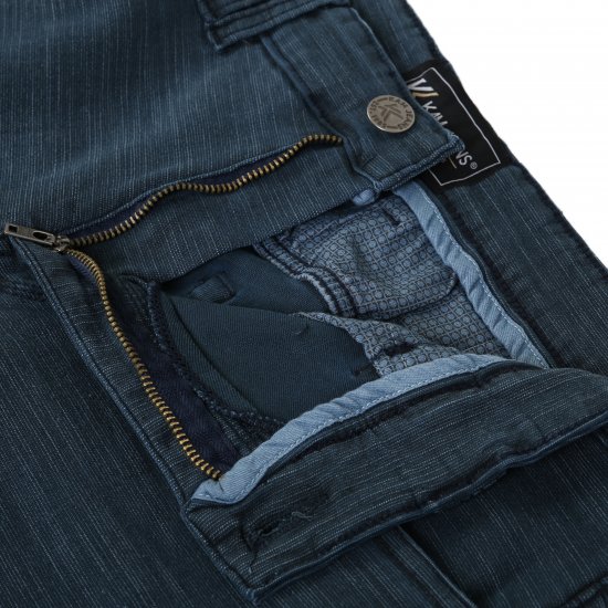 Kam Jeans 264 Slub Weave 5 Pocket Stretch Pants Smokey Blue - Džinsai ir kelnės - Džinsai ir Kelnės - W40-W70