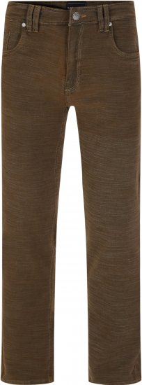 Kam Jeans 264 Slub Weave 5 Pocket Stretch Pants Brown - Džinsai ir kelnės - Džinsai ir Kelnės - W40-W70