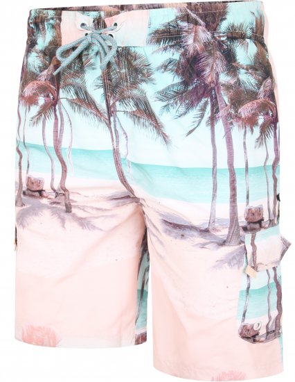 Kam Jeans 3000 Palm Print Cargo Swimshorts - Apatinis trikotažas ir plaukimo apranga - Apatinis trikotažas - 2XL-8XL