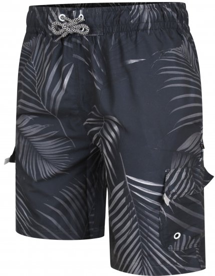 Kam Jeans 3002 Leaf Print Cargo Swimshorts - Apatinis trikotažas ir plaukimo apranga - Apatinis trikotažas - 2XL-8XL