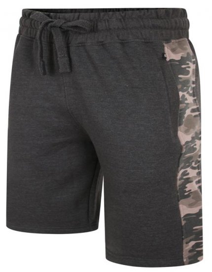 Kam Jeans 3303 Camo Panelled Jog Shorts Charcoal - Laisvalaikio kelnės ir šortai - Laisvalaikio Kelnės ir Šortai - 2XL-12XL
