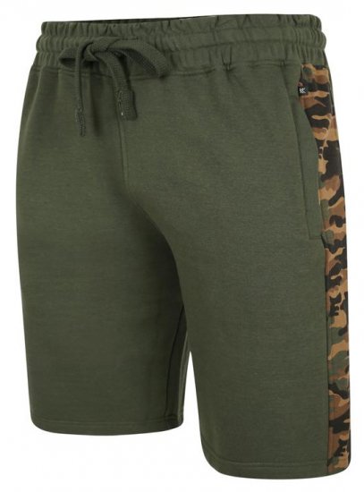 Kam Jeans 3303 Camo Panelled Jog Shorts Khaki - Laisvalaikio Kelnės ir Šortai - Laisvalaikio Kelnės ir Šortai - 2XL-12XL