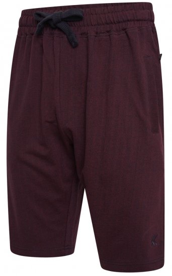 Kam Jeans 3307 Terry Herringbone Sweatshorts Burgundy - Laisvalaikio kelnės ir šortai - Laisvalaikio Kelnės ir Šortai - 2XL-12XL