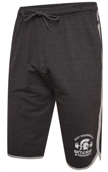 Kam Jeans 3308 Gym Jog Shorts Charcoal - Sportiniai drabuziai & outdoor - Dideliu dydziu sportiniai drabuziai vyrams