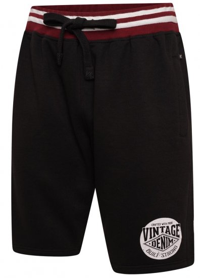 Kam Jeans 3309 Vintage Denim Jog Shorts Black - Laisvalaikio kelnės ir šortai - Laisvalaikio Kelnės ir Šortai - 2XL-12XL